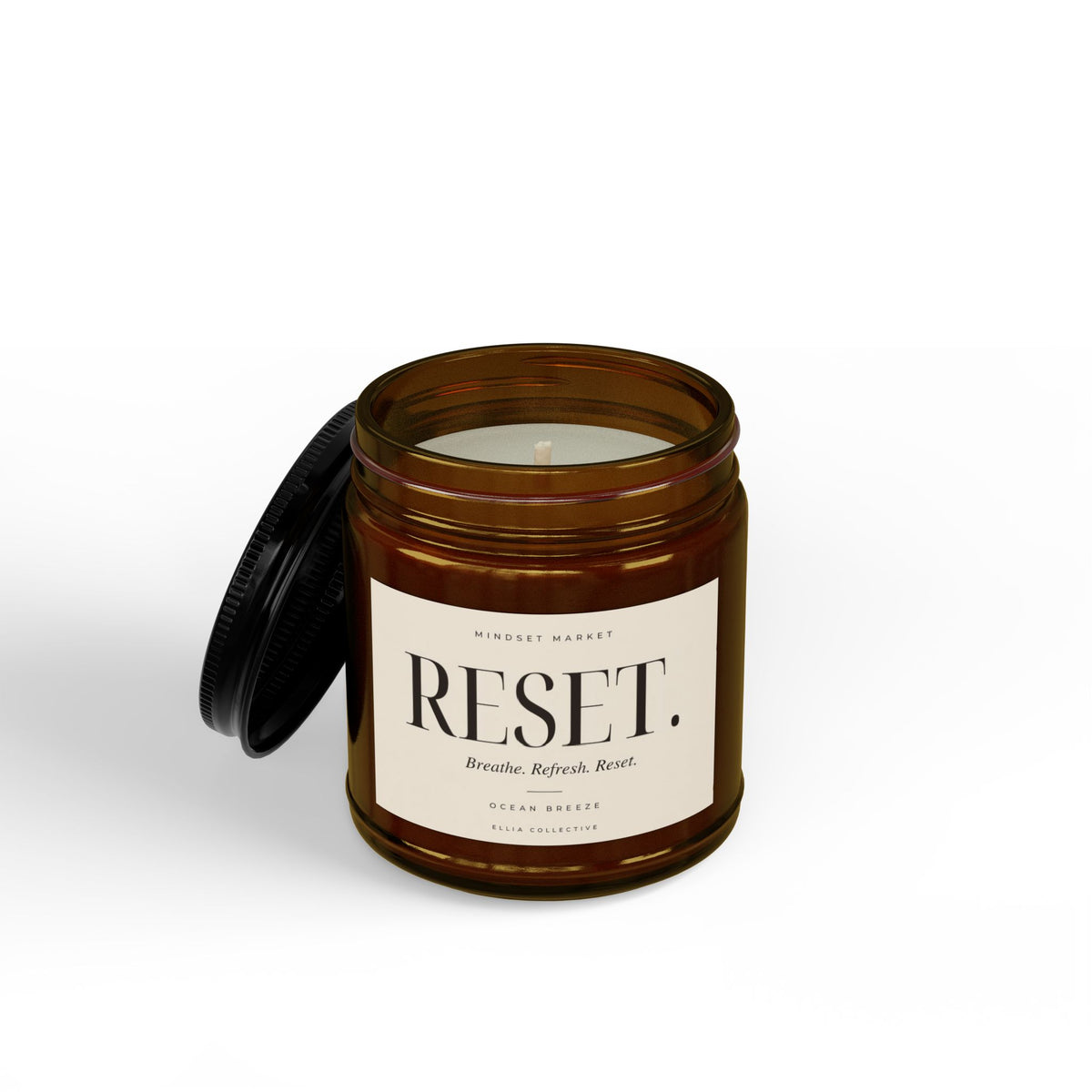 Reset Ocean Breeze Candle for Her, Stress Relief Gift, Mindfulness Candle, Encouragement Gift