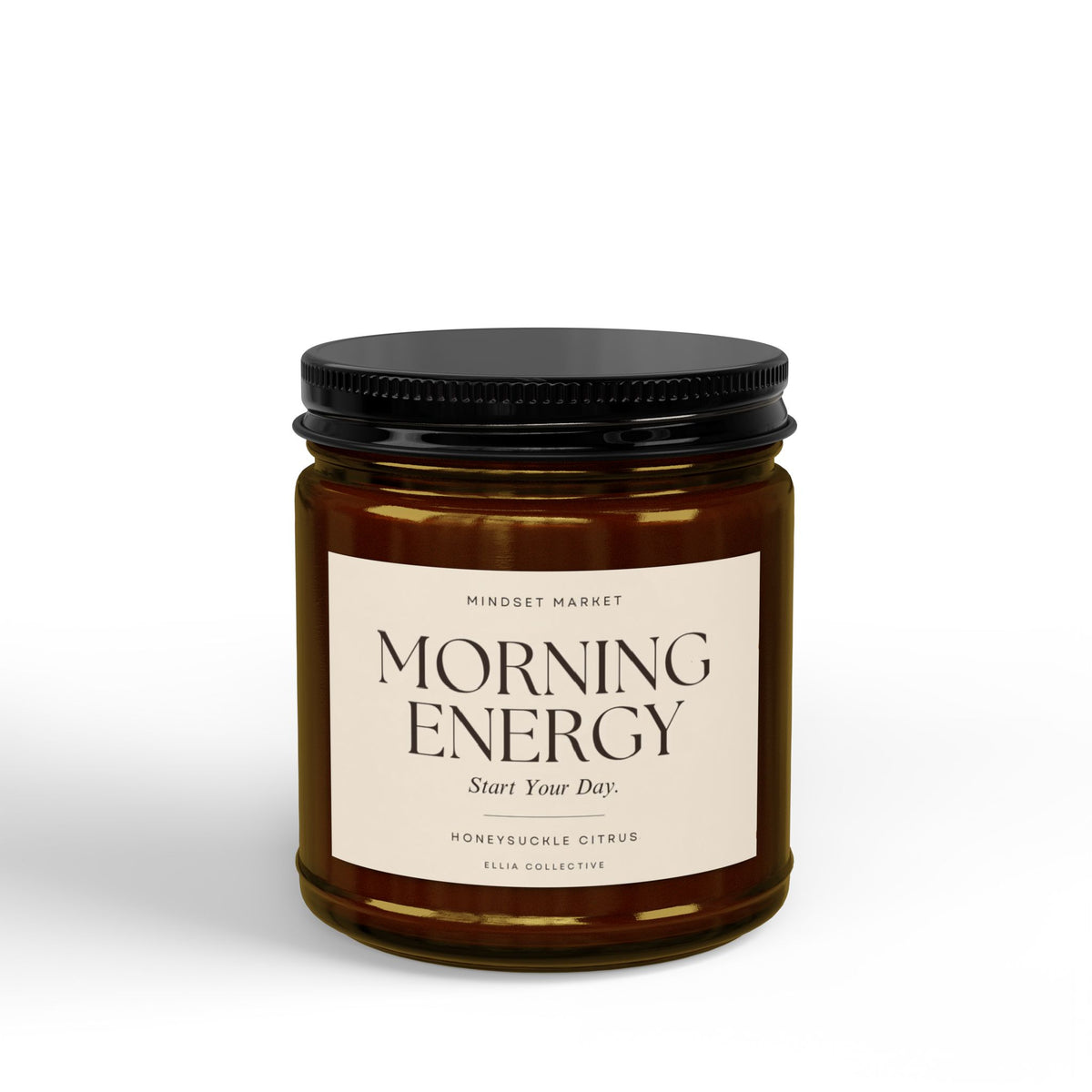 Morning Energy Honeysuckle Candle for Her, Uplifting Self-Care Gift, Motivational Candle