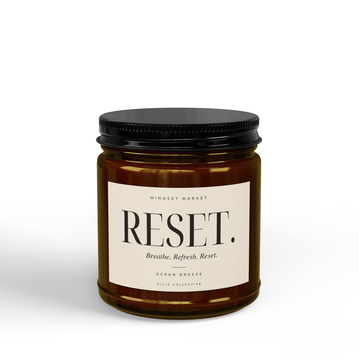 Reset Ocean Breeze Candle for Her, Stress Relief Gift, Mindfulness Candle, Encouragement Gift